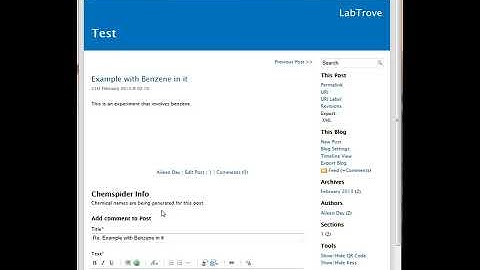 Adding compound image from ChemSpider in Labtrove using TinyMCE plugin