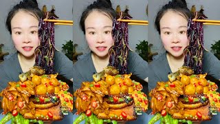 Yummy Spicy Food Mukbang, Eat Braised Pork Belly With Duck Feet, Spicy Noodles Soups Mukbang #food