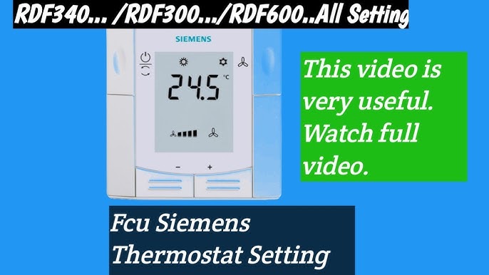 Heatwell Thermostat Programming Video for Siemens RDE20 