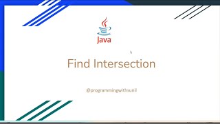 Find Intersection in String Array | Java | Coding Interview