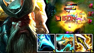 GANGPLANK TOP ONE BARREL = 2000 DAMAGE! (THIS IS AMAZING!)  - S13 Gangplank TOP Gameplay Guide