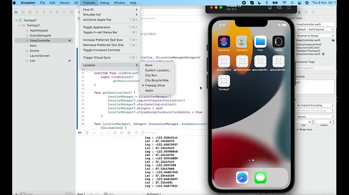 XCode   Swift   How to get GPS location data even when the app is running the background