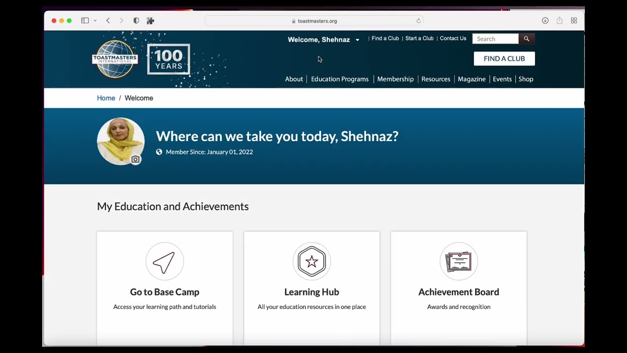 Tutorial on Selecting Your Toastmasters Pathway and Navigating through the Base Camp