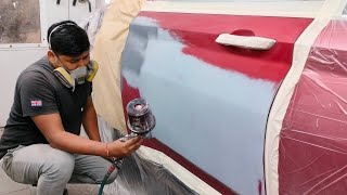 car painting porcess # and putty sanding porcess # and colour porcess...
