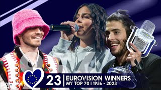 My top 70 Eurovision winners | 1956 - 2023