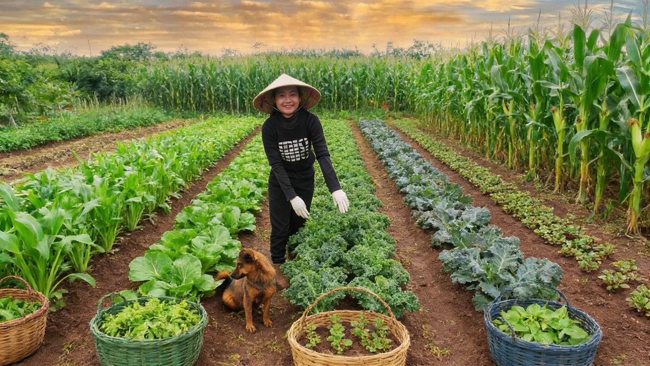Harvest: Water Spinach, Mustard Greens, Wild Vegetables To Sell At The Market – Cook – Garden