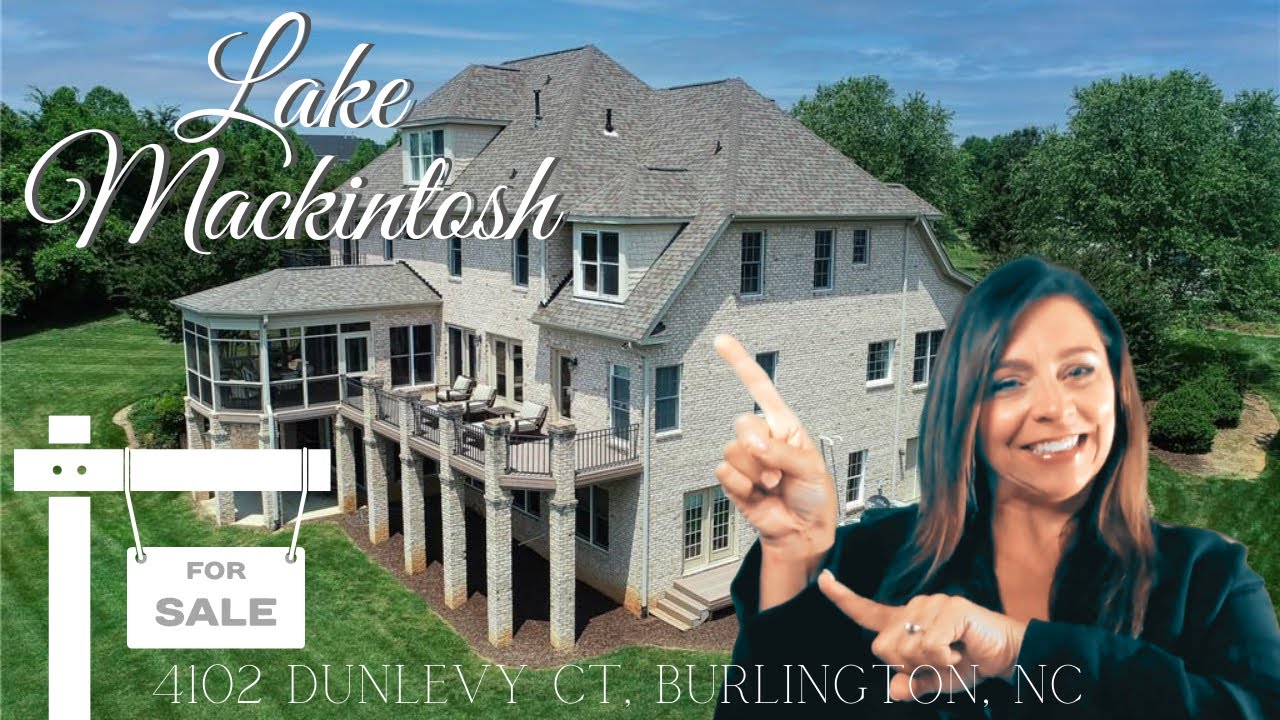 Lake Mackintosh Home for sale Burlington, NC 4102 Dunlevy Ct Home Tour YouTube