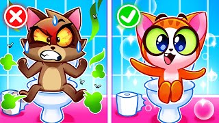 The Poo Poo Song! 💩🙀 Potty Training Kids Cartoons and Nursery Rhymes by Purr-Purr Tails