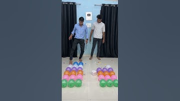 Roll Dice 🎲 With Multi Colour Pop Balloon Challenge #shorts