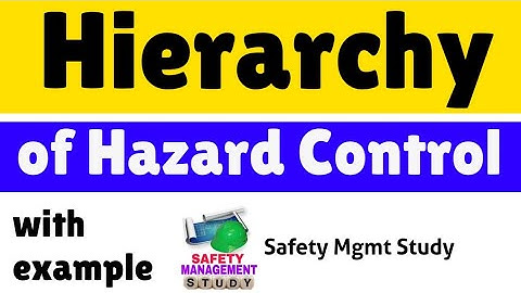 Hierarchy of Hazard/Risk Control with example - Safety Management Study