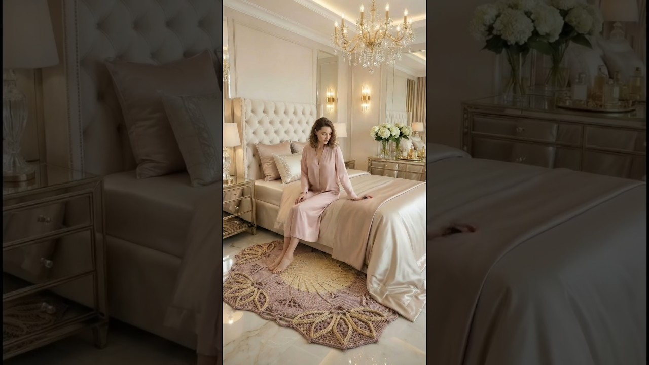 Вязаный крючком ковер из полиэфирного шнура Хоровод 