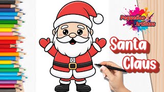 How to Draw Santa Claus 🎅🎄 Easy Step-by-Step Tutorial for Kids | Christmas Drawings screenshot 1