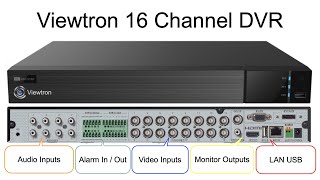 16 Channel Dvr Viewtron Hybrid Supports All Cameras - Og Cctv To 8Mp 4K Vt-Dvr-16