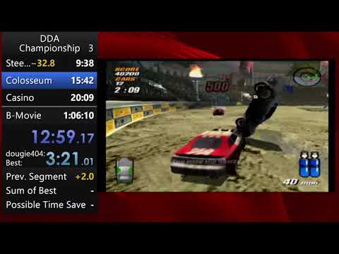 Destruction Derby Arenas - Championship Speedrun - 1:00:45.26