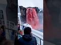 🩸This Waterfall in Antarctica Looks Like BLOOD! 😨🚢 #bloodfalls #antarctica #cruiseship #amazing