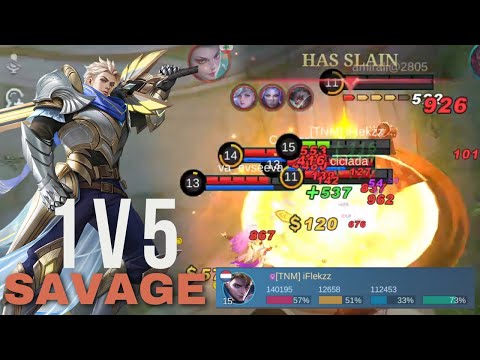 INSANE LIFESTEAL 1V5 SAVAGE?! (Alucard Full Gameplay Mobile Legends) @iFlekzz