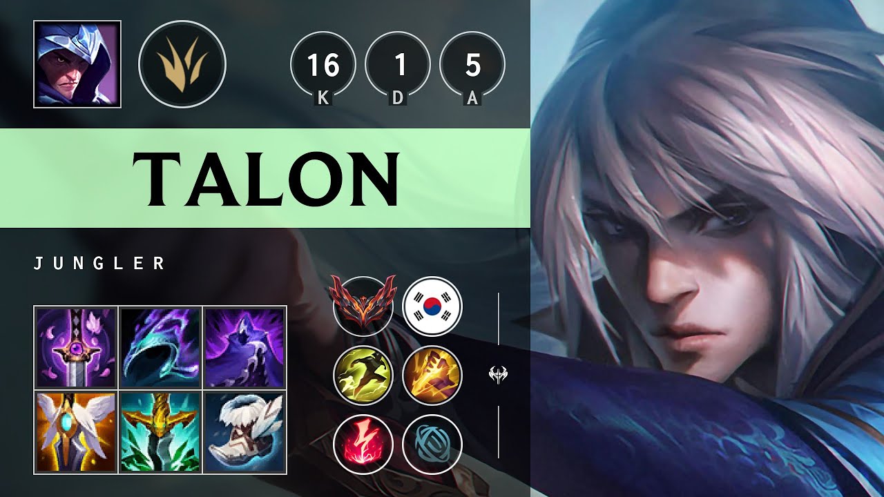 Talon Jungle vs Zed - KR Grandmaster Patch 25.13