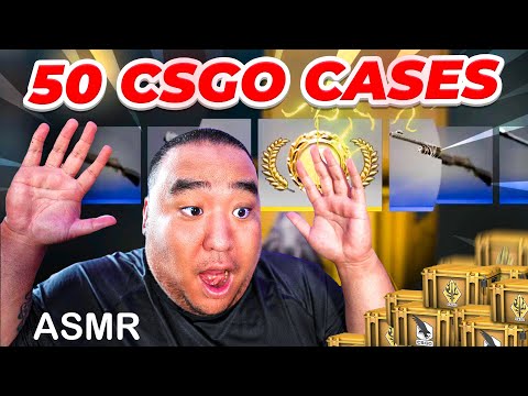 ASMR | Opening 50 CSGO Cases | Whispered, Tingly Sounds