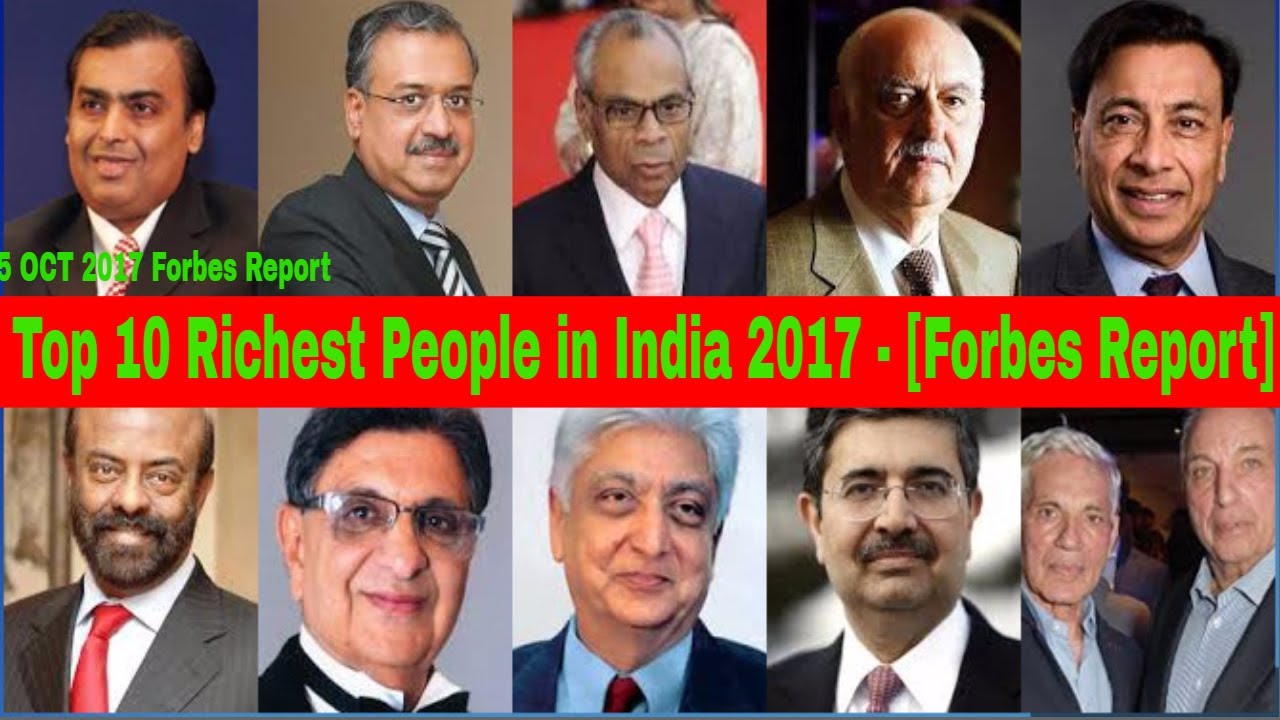 Top 10- Richest People in India 2017 in Hindi -Forbes List 5 Oct 2017 - YouTube