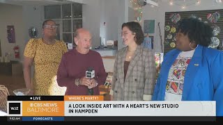 Checking out Art with a Heart's new studio in Hampden