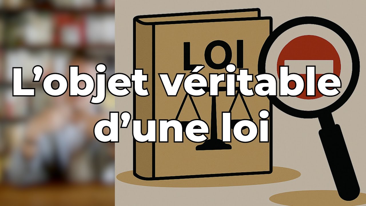 L’objet véritable d’une loi : ce que le législateur essaie (vraiment) de faire