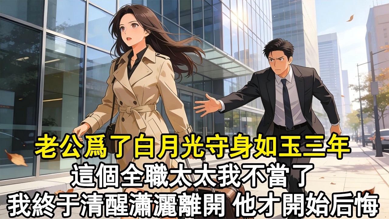 【情感故事】這個全職太太我不當了!老公為了白月光守身如玉，結婚三年絲毫不碰我，如今我終於清醒瀟灑離開，他才開始後悔但已經晚了#小說 #愛情 #故事