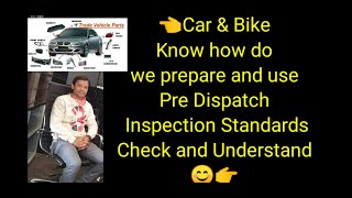 How do we prepare @Pre dispatch Inspection Standards for Quality, as per Parts Engineering Drawing