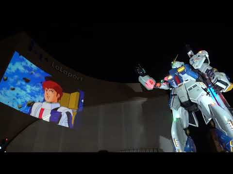 【福岡】実物大ν(ニュー)ガンダム立像演出「BEYOND THE TIME (メビウスの宇宙 を越えて) アクシズ阻止ver.」