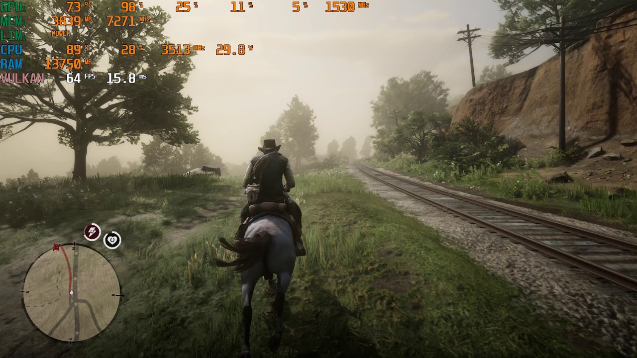 RDR2 Gameplay / Geforce RTX 2060 / i78750h / Predator Triton 500