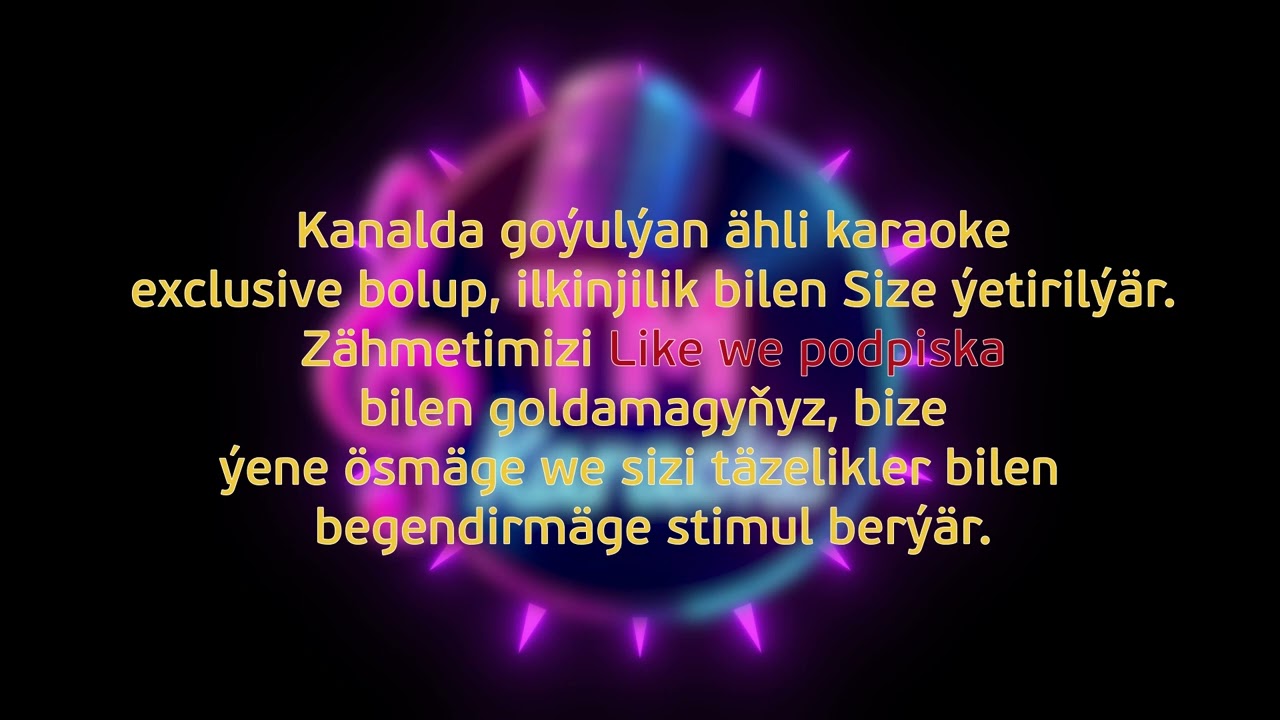 Akyş Saparow - Men dali men diwana men (karaoke)