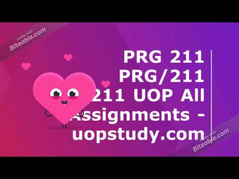 PRG 211 PRG/211 PRG211 UOP All Assignments - uopstudy.com