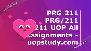PRG 211 PRG/211 PRG211 UOP All Assignments - uopstudy.com