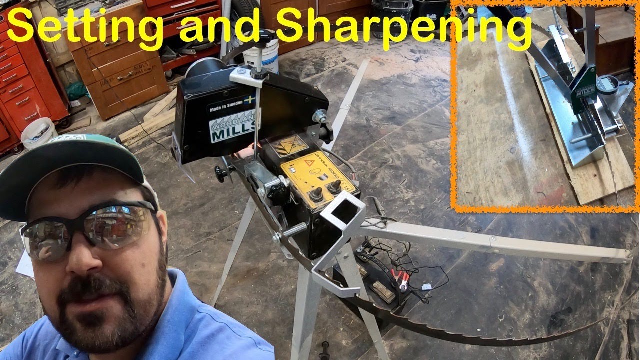 Setting and Sharpening Portable Sawmill Blades with Woodland Mills