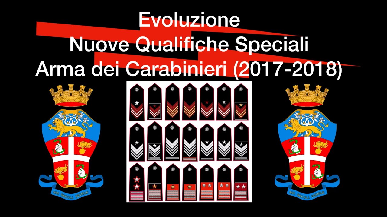 Arma dei carabinieri - Evoluzione nuove qualifiche (2017-2018)