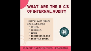 Learn 5Cs of internal Audit
