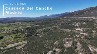 Flying around Cascada del Cancho, Navalafuente, Madrid, Spain 02.04.2026, Drone - DJI Mini 4 pro