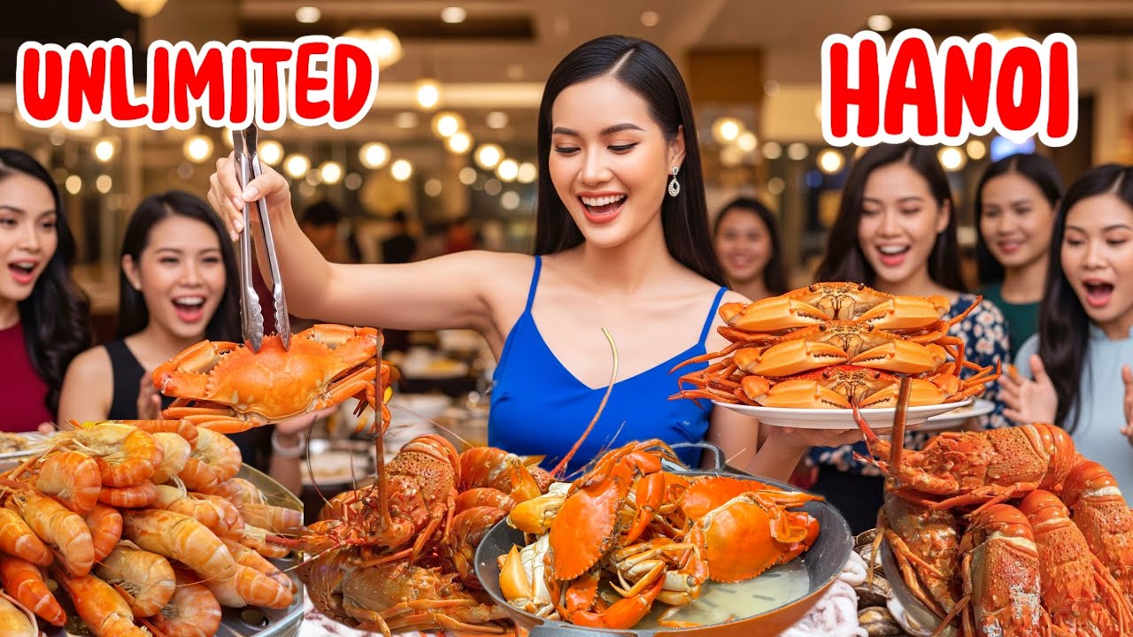 ALL YOU CAN EAT – VIETNAM'S BIGGEST SEAFOOD BUFFET – UNLIMITED CRAB & STEAK & 200 DISHES IN HANOI