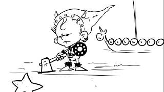 Cartoon Graveyard Viking Pixies