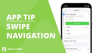 Swipe navigation in the ServiceM8 app screenshot 5