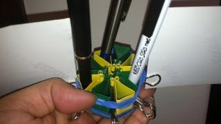 How To Make A Pen/Pencil & Photo Holder Using Binder Clips & Rubber Bands Easy & cheap project to do. Enjoy!
