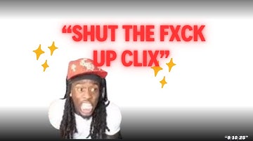 Kai Cenat crashes out on Clix during their 1v1...