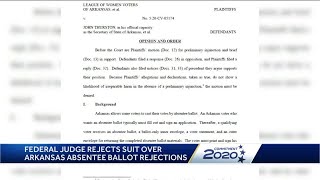 Judge rejects suits over Arkansas absentee ballot rejections