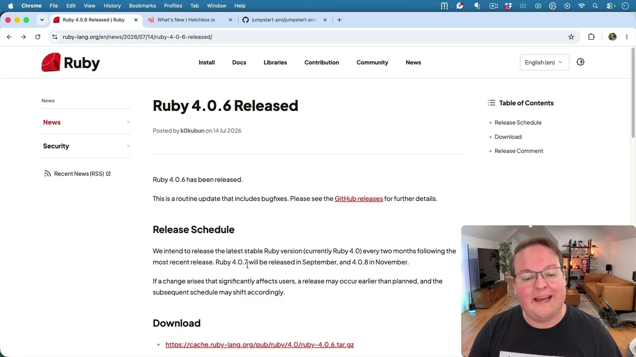 Rubyページ Ruby 4.0.6 Release - YouTube