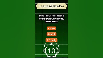Figurative Riddle: I have branches but no fruit, trunk, or leaves. What am I? 🏦#riddles #brainteaser