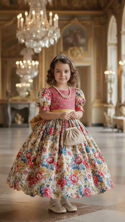 Elegance in Bloom: Our Little Royal's Floral Gown Collection