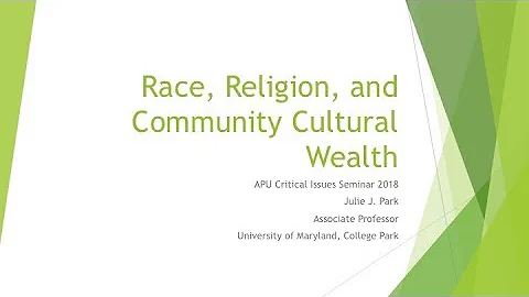 Dr. Julie Park - Race, Religion and Community Cult...