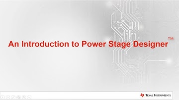 How to use the Power Stage Designer™ tool