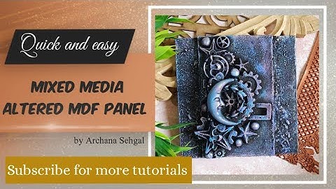 Mixed Media Altered Panel || #thirdsaturdayart || DIY Wall decor