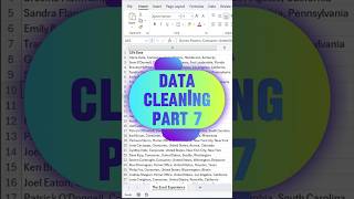 Data Cleaning in Excel Part 7 #viralshorts #excelshorts