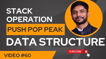 Stack Operations in Data Structures | Push, Pop, Peek Explained with Examples